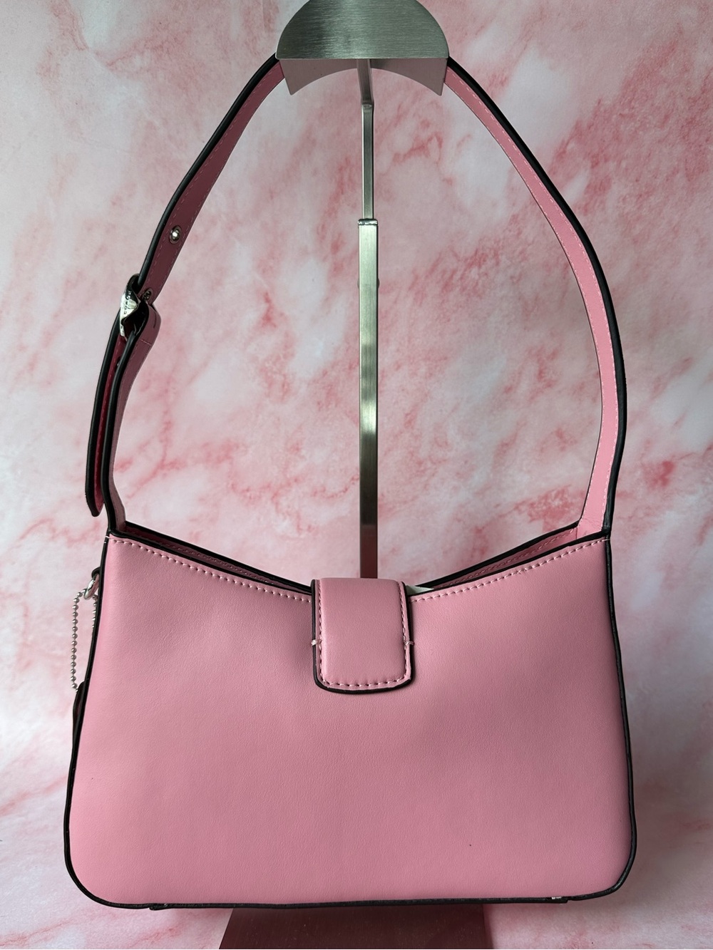 Summer Coach Eliza Pink Shoulder Bag Turnlock Y2K Baguette Purse - Picture 12 of 14